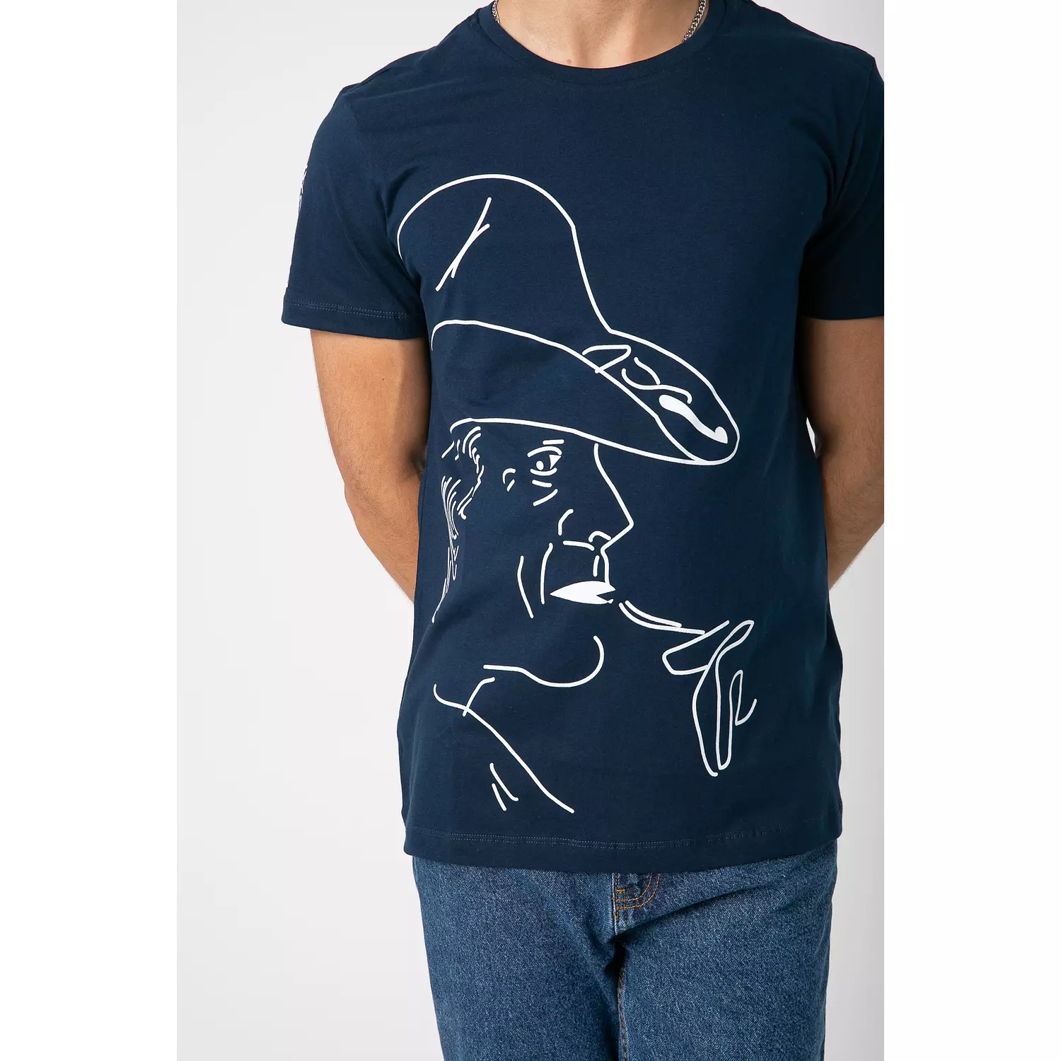 T-SHIRT WITH MAN LINE PRINT. 3