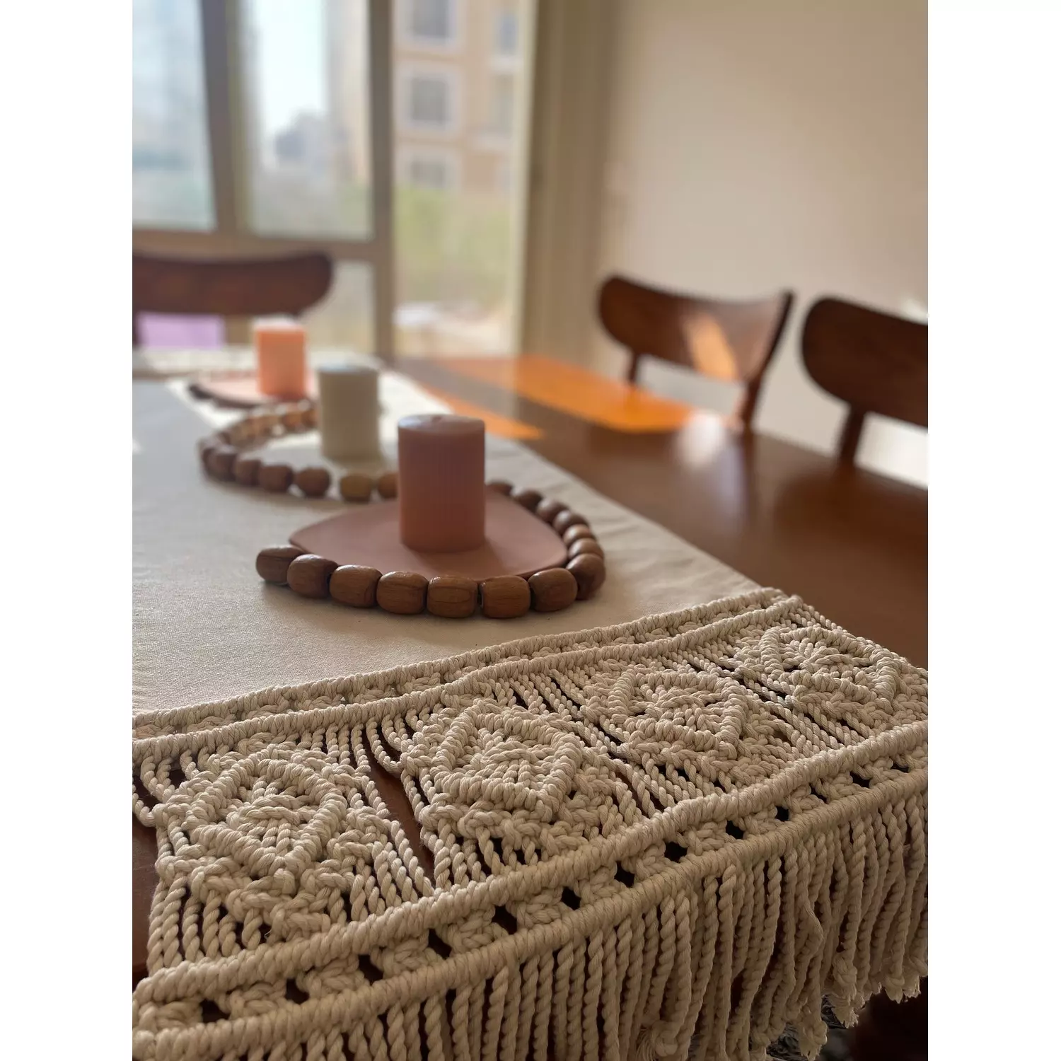 Autumn Macrame Table Runner 1