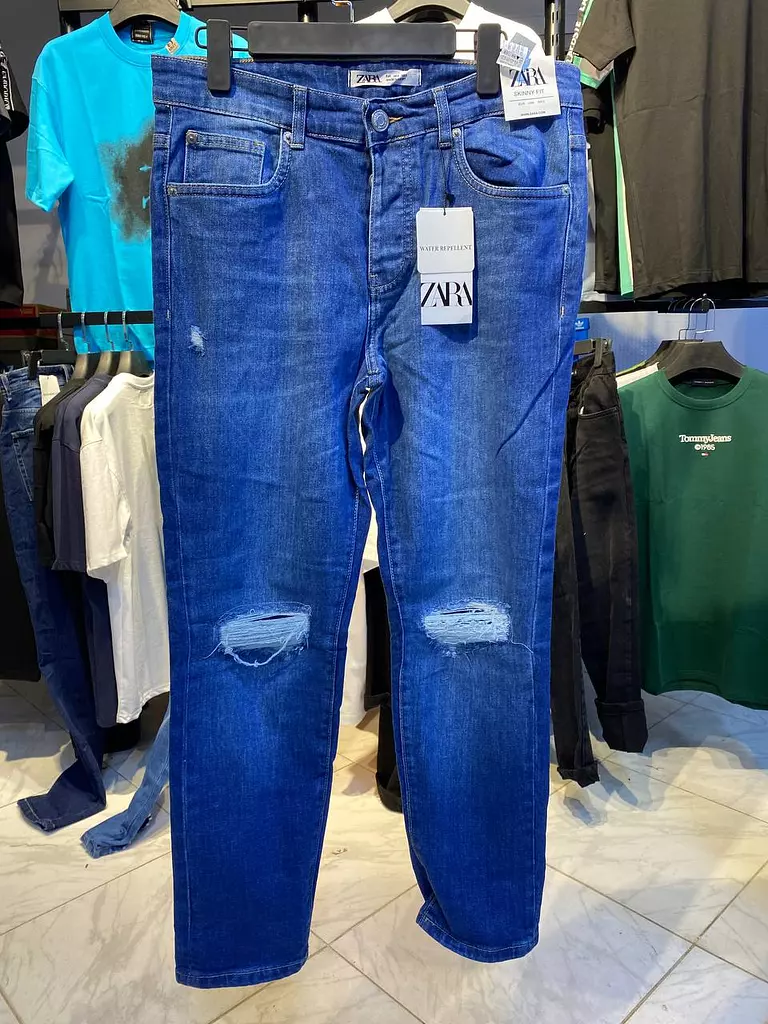 Zara cutting jeans-blue