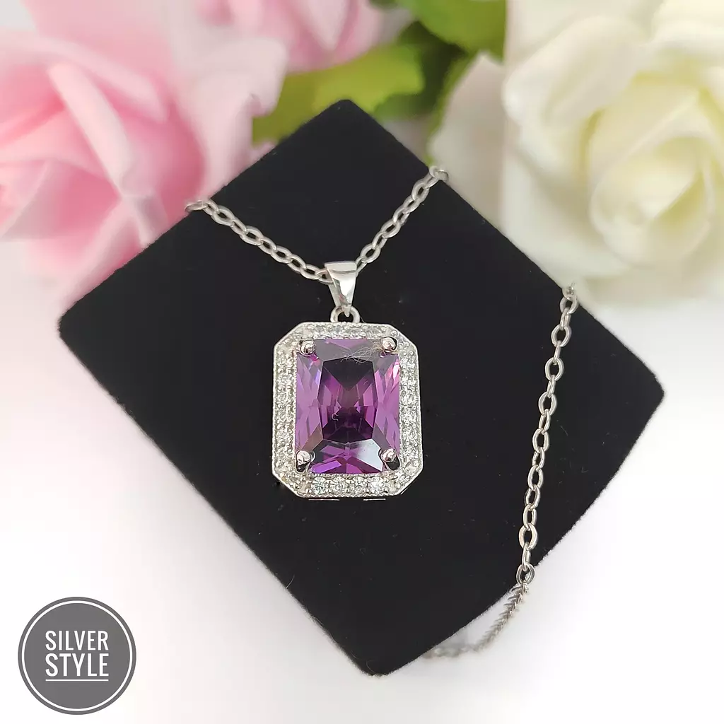 Purple pendant & line