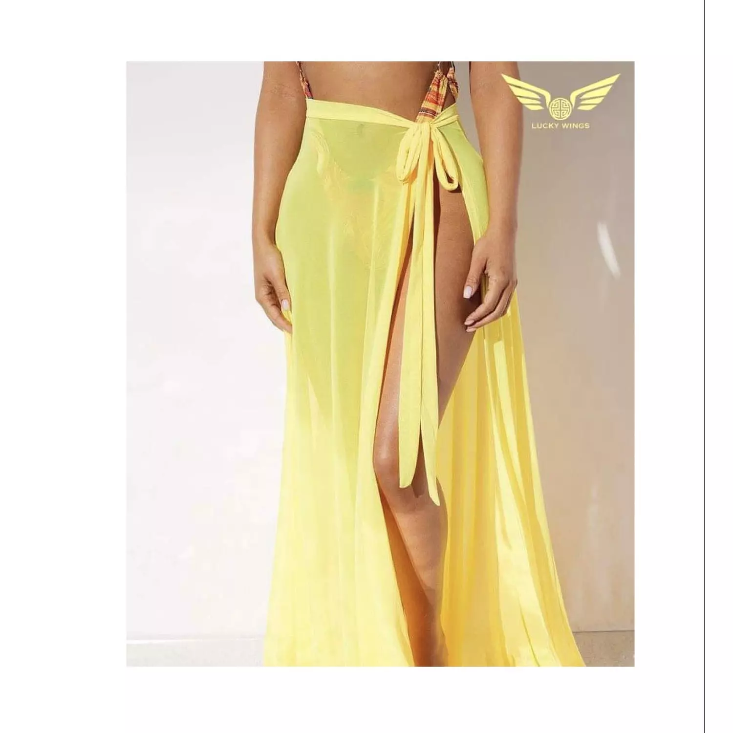 YELLOW CHIFFON COVERUP hover image