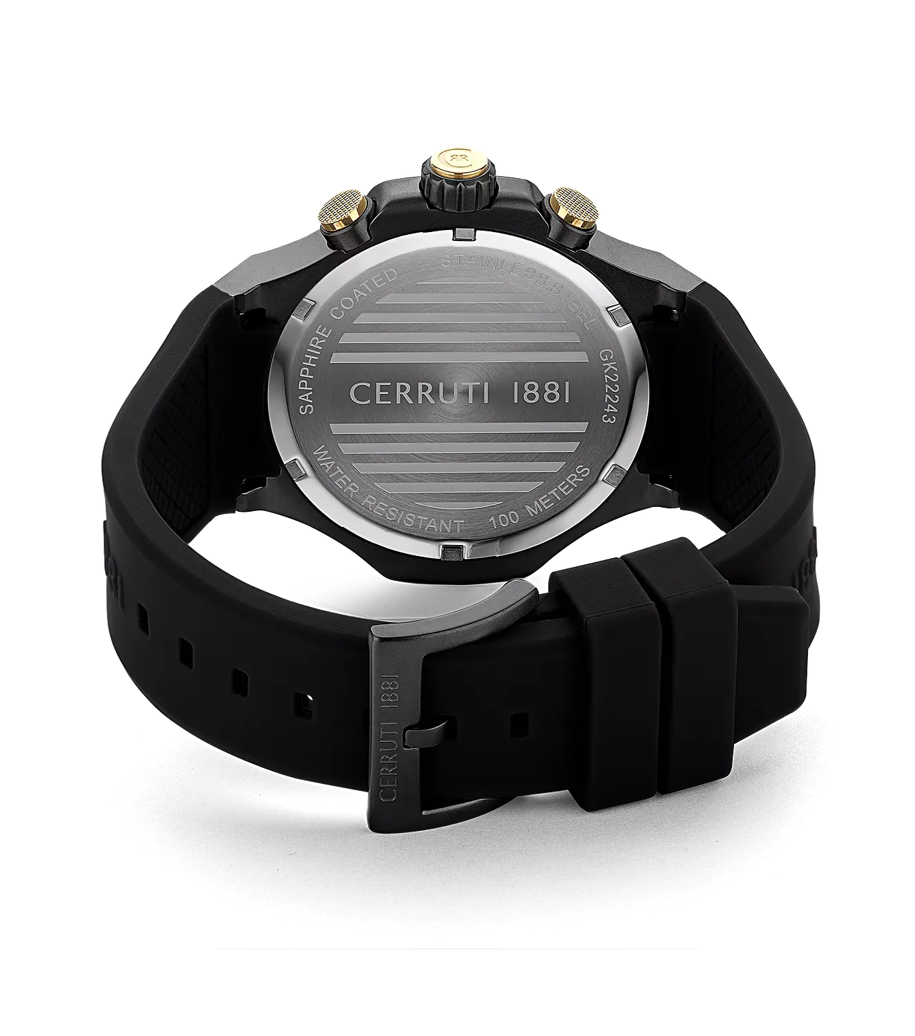 CERRUTI MEN WATCH LUCARDO BLACK QUARTZ WATCH 3