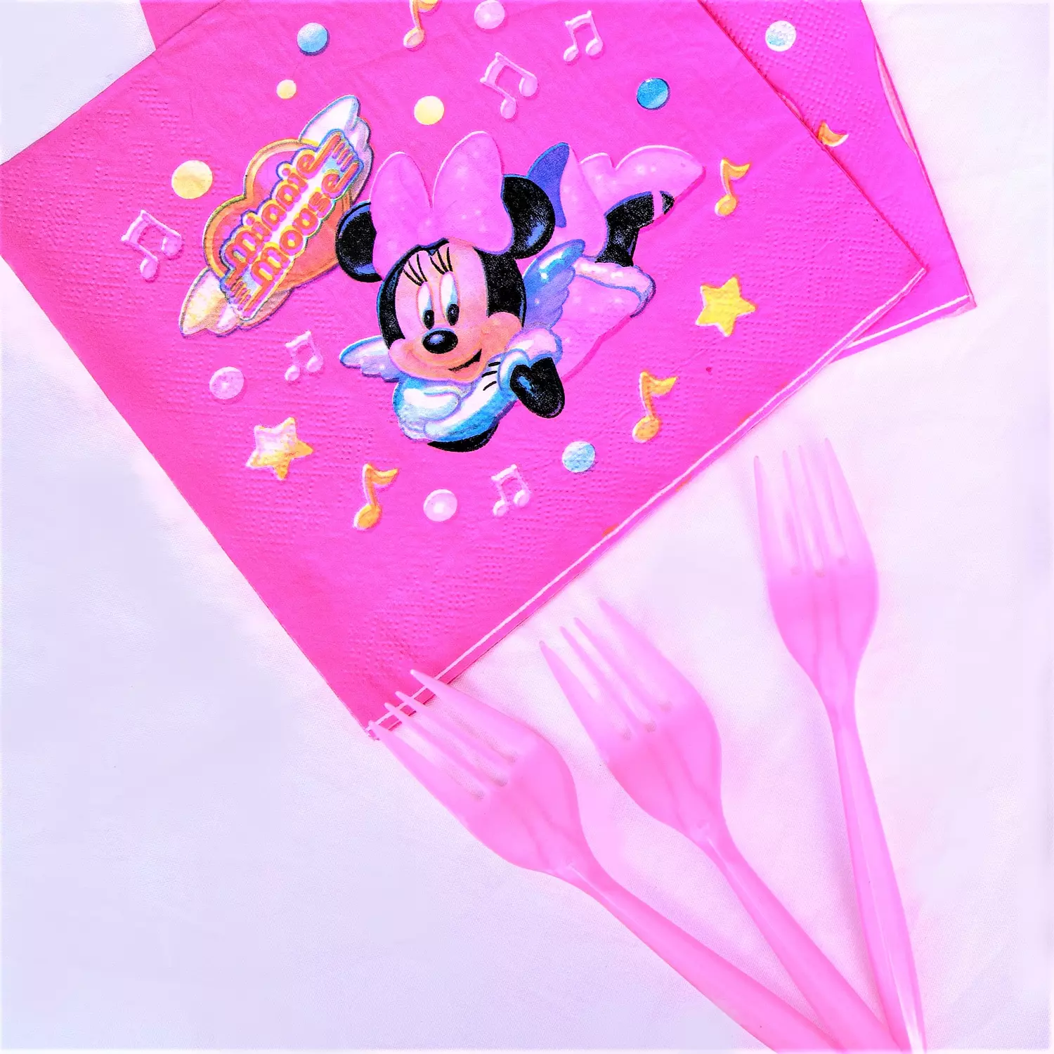 Pink Plastic Forks 5