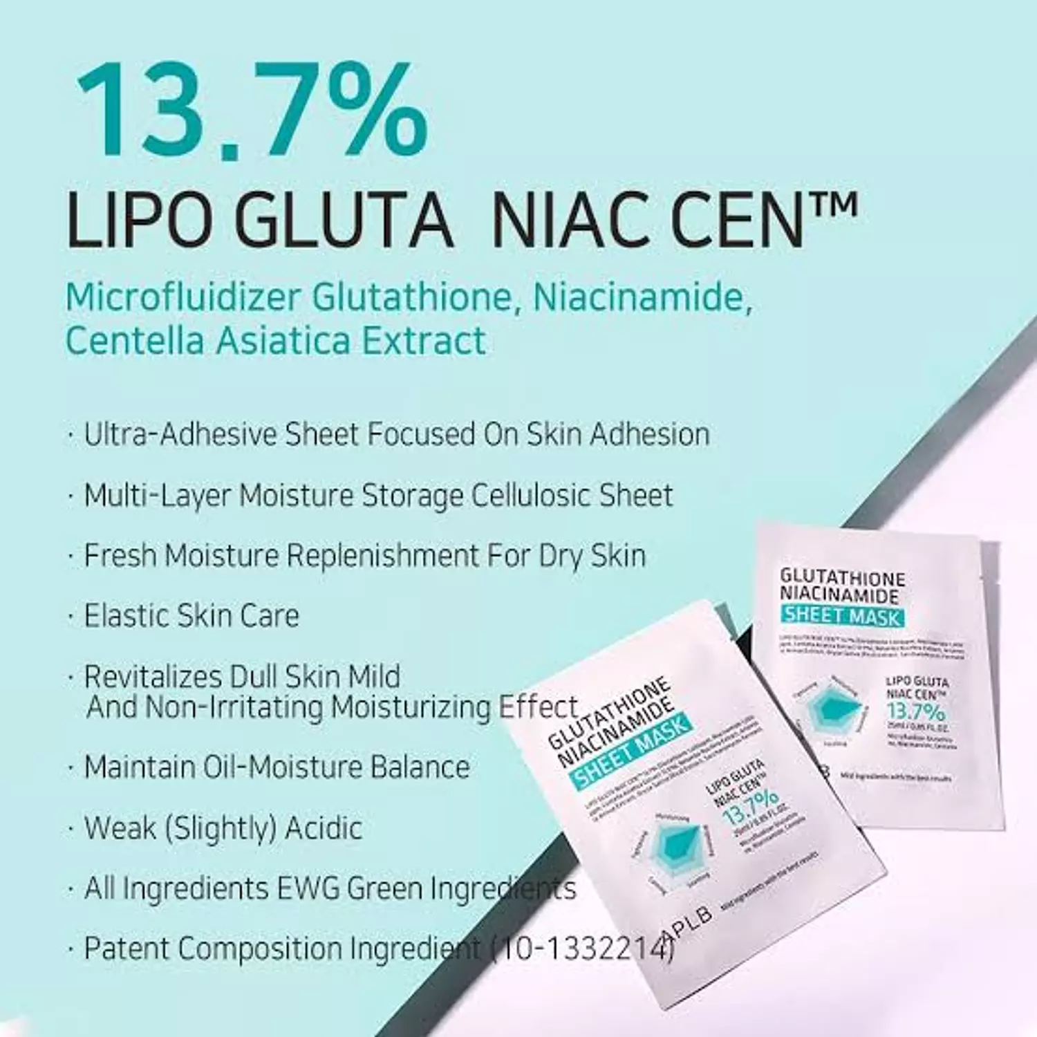 APLB - Glutathione Niacinamide Sheet Mask (1 Sheet Mask, 25ml) 1