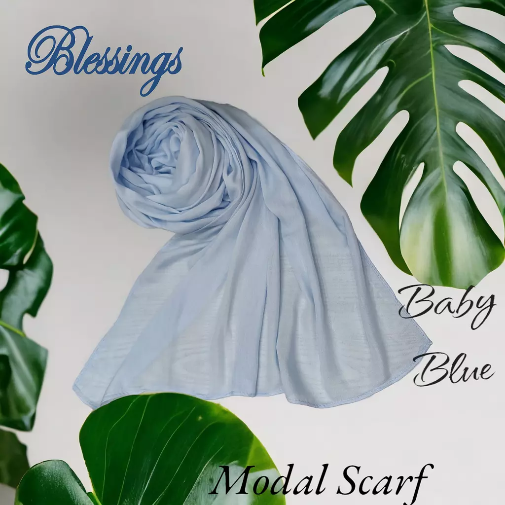 Scarf-Modal-Baby Blue