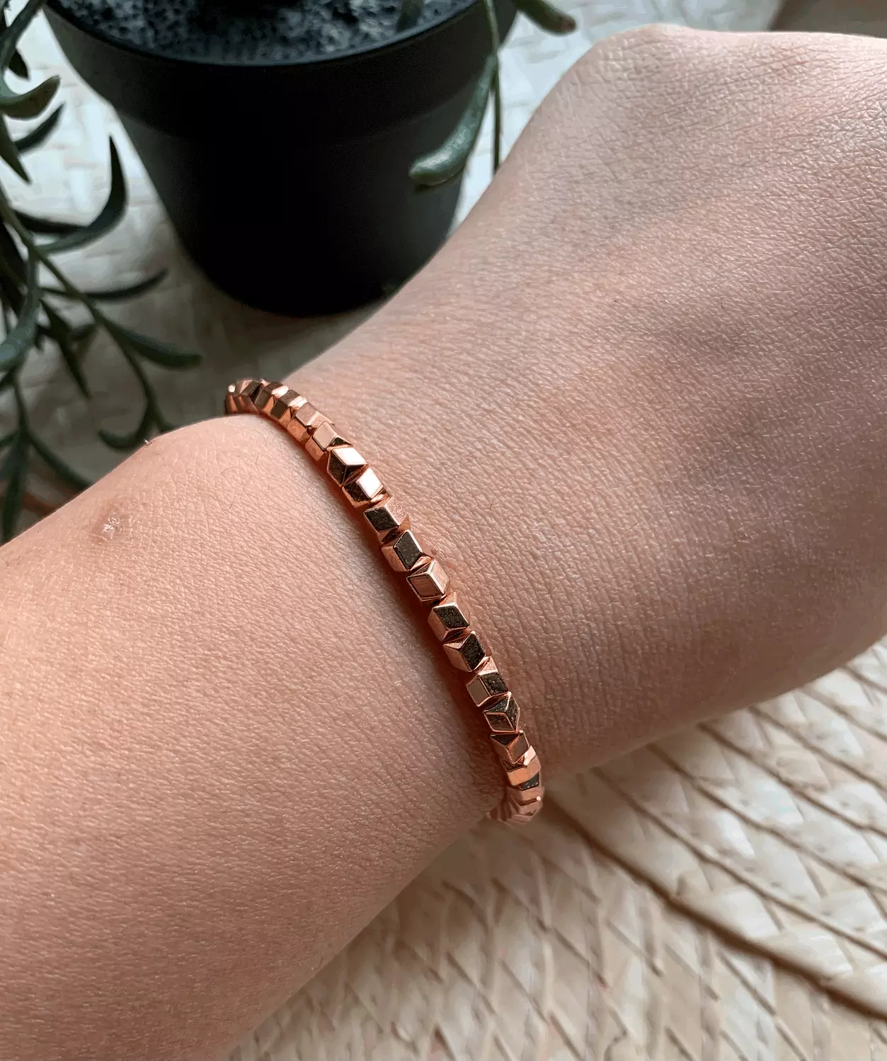 Hematite Rose Gold Bracelet ( Stock ) hover image