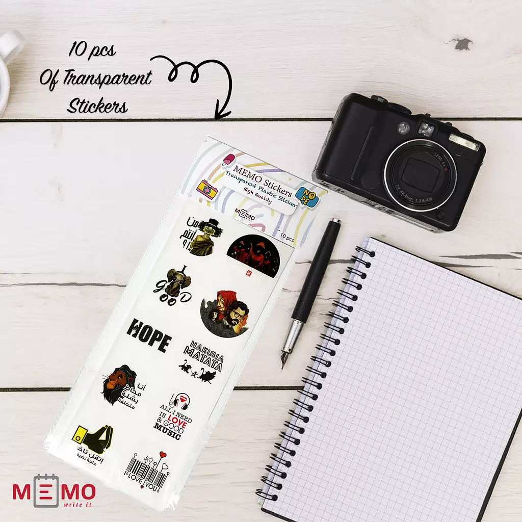 Memo (set 1) Transparent Sticker (10 pcs)