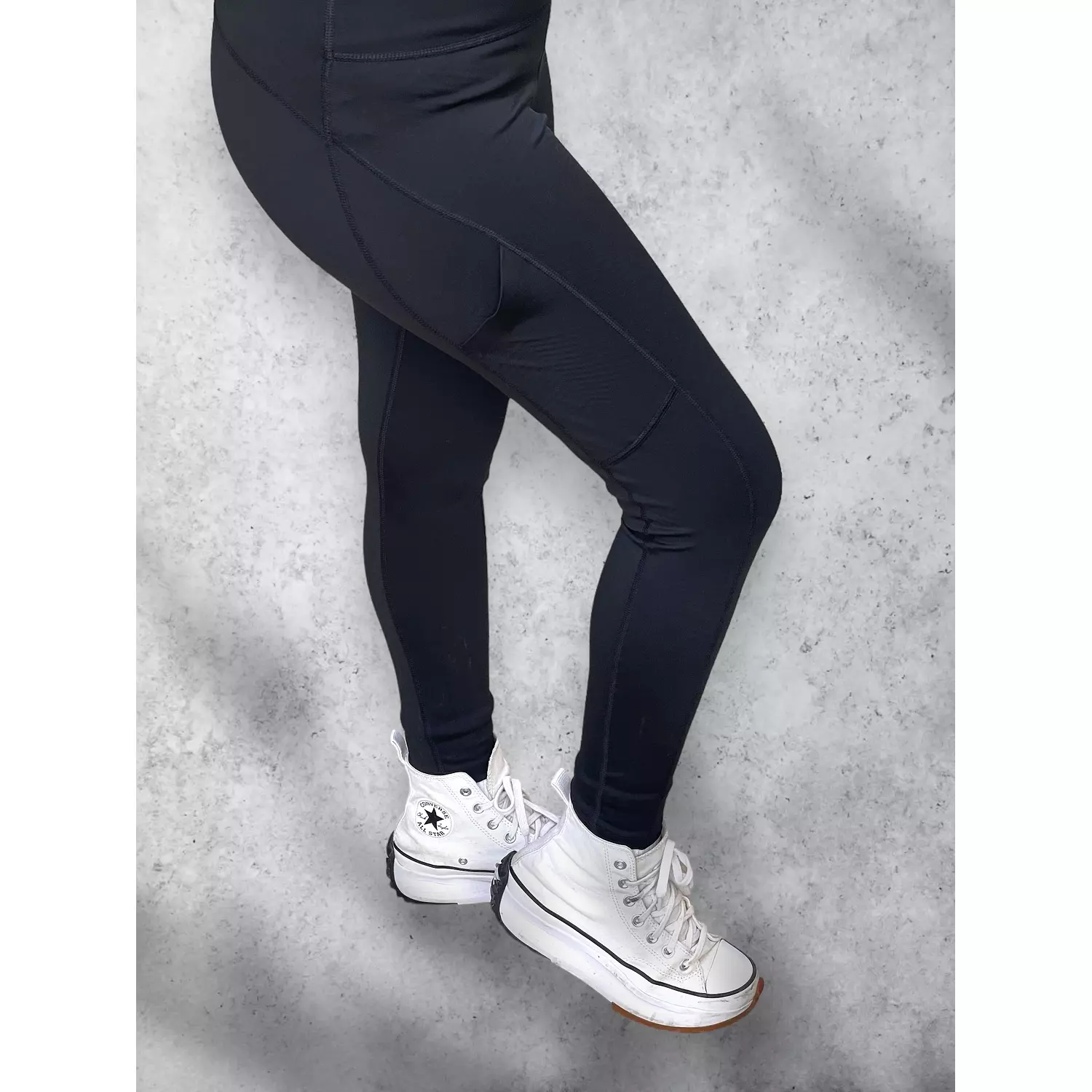 Black legging with pockets hover image