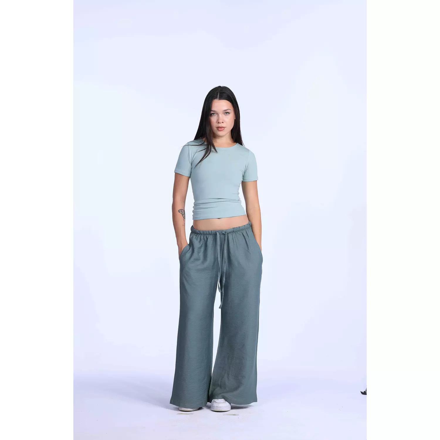 Mint linen pants  hover image