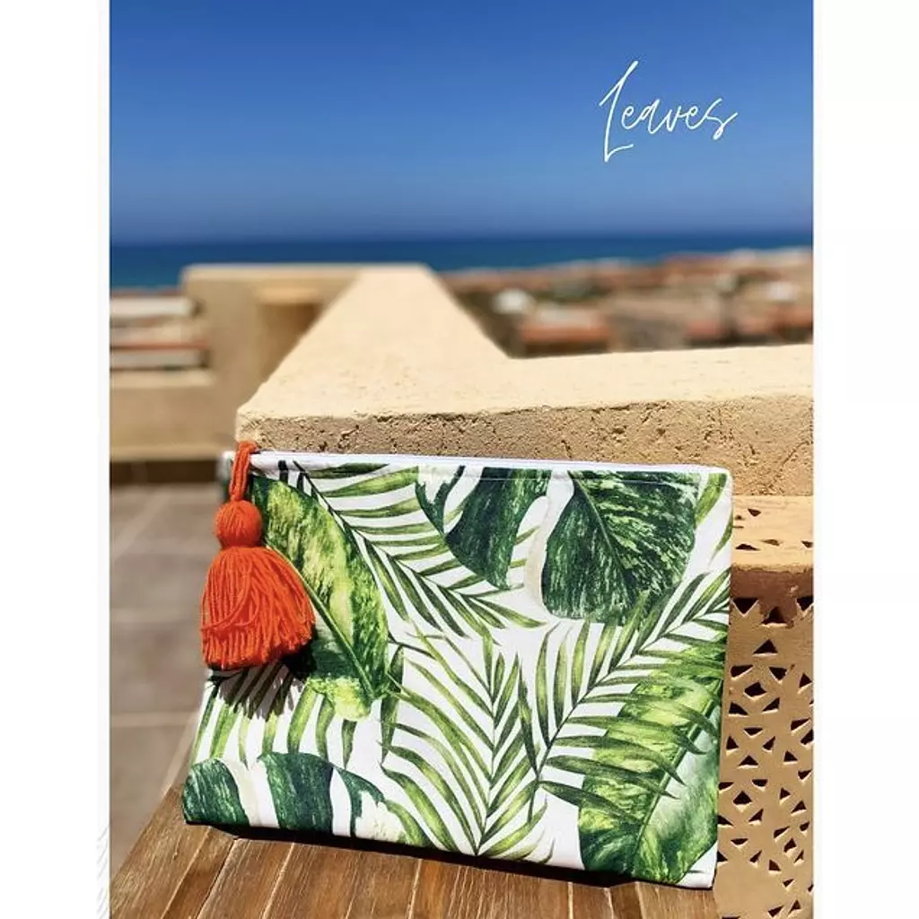 The Leaves Canvas Fabric Pouch (by order)