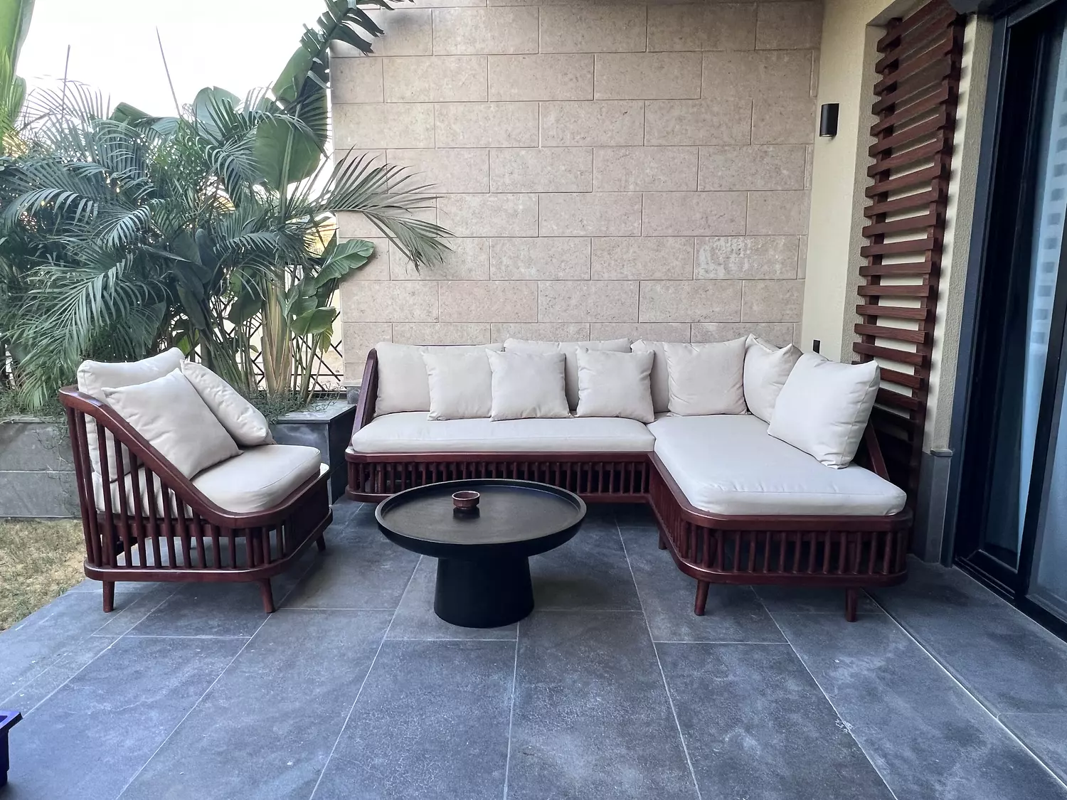 OUTDOOR  SEATING SET WITHOUT COFFEE TABLE  4