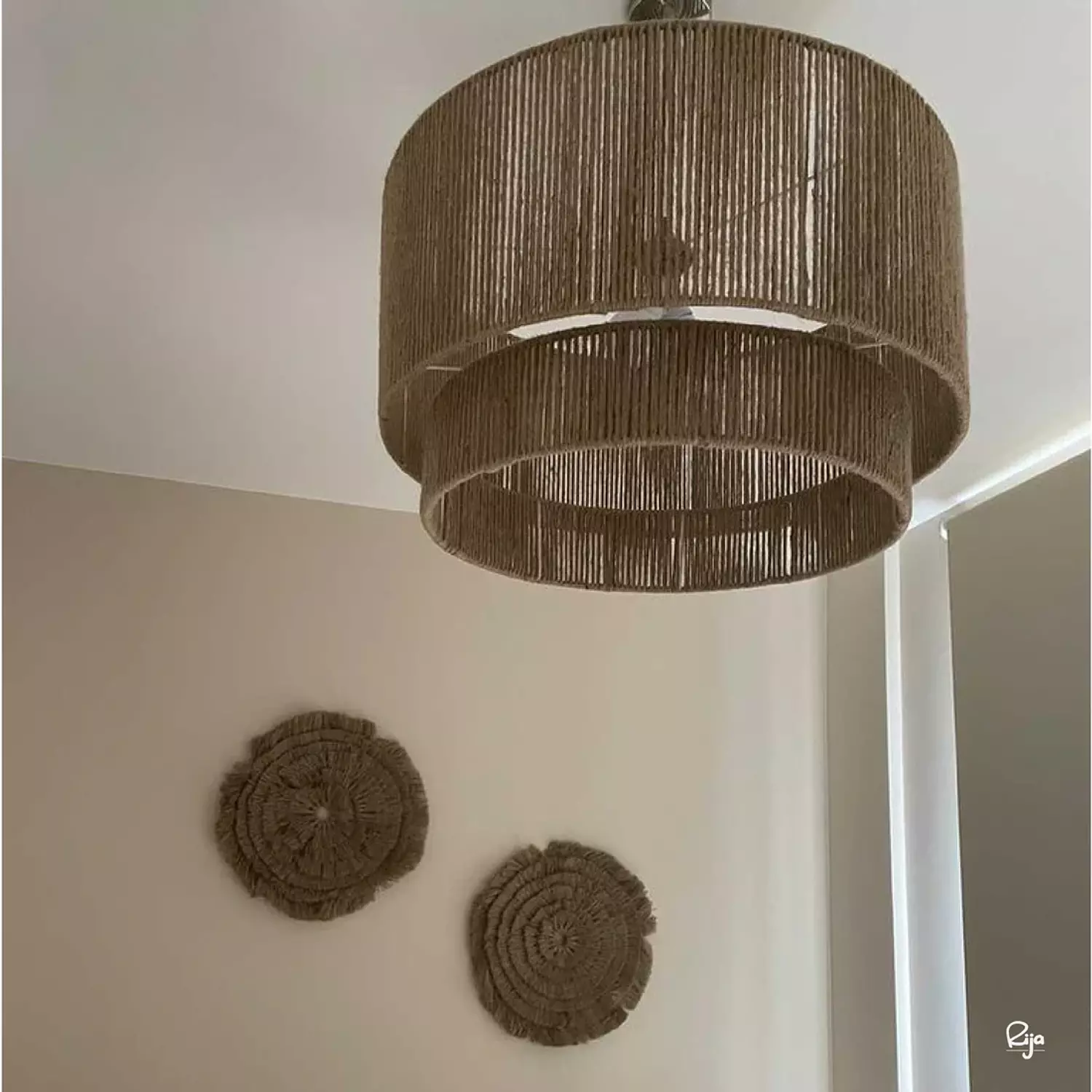 Double Layer Jute Chandelier 1