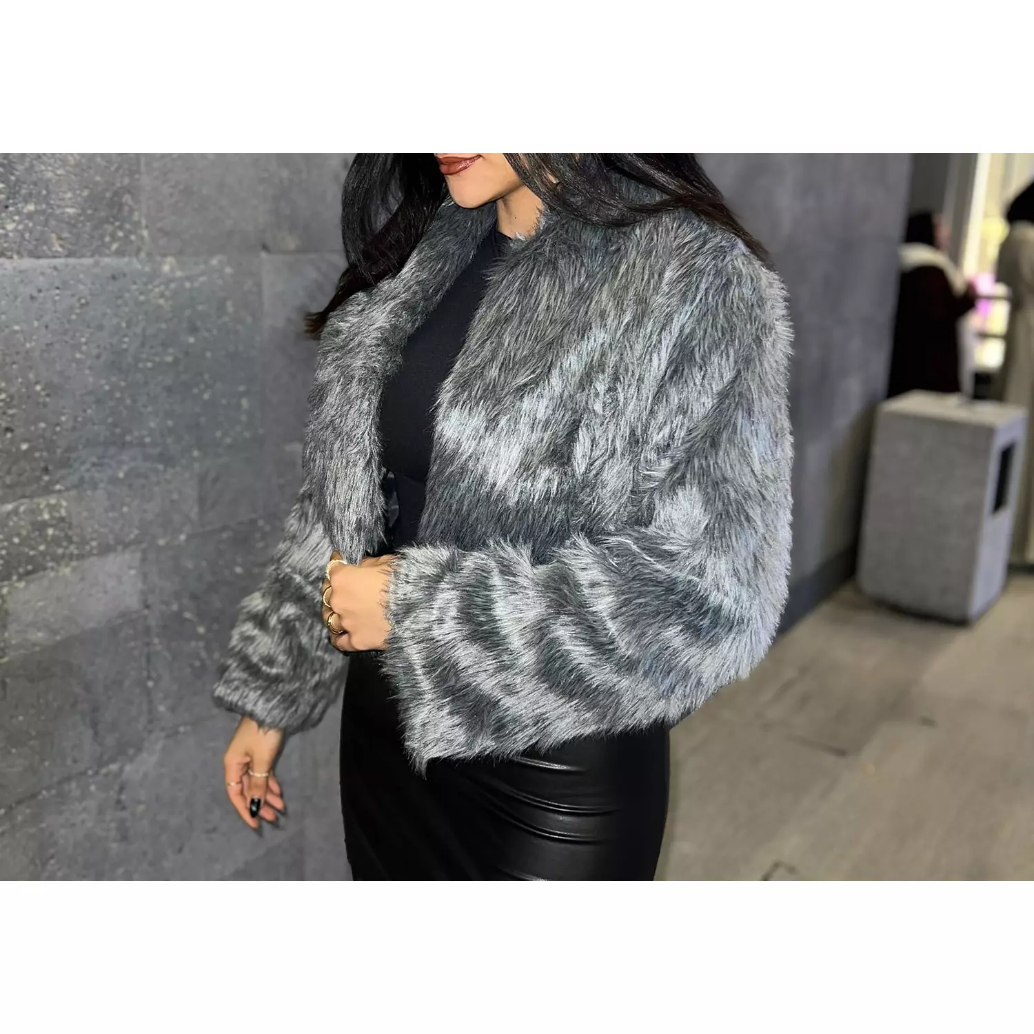 Grey Fur Jacket 0