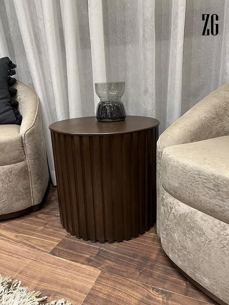 SRTIPED SIDE TABLE 