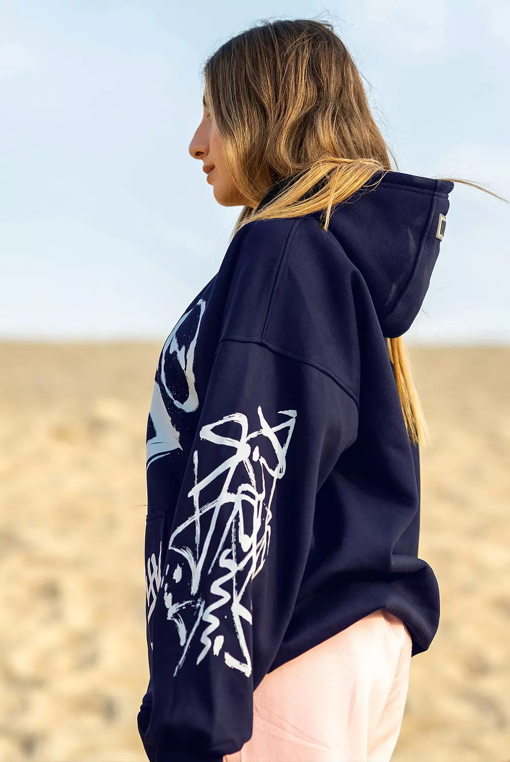 Dark Blue Printed Zip-Up 2