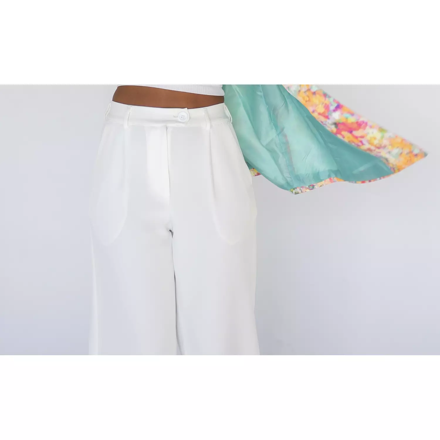 Coconut Wide-leg Straight Mid Pants 3