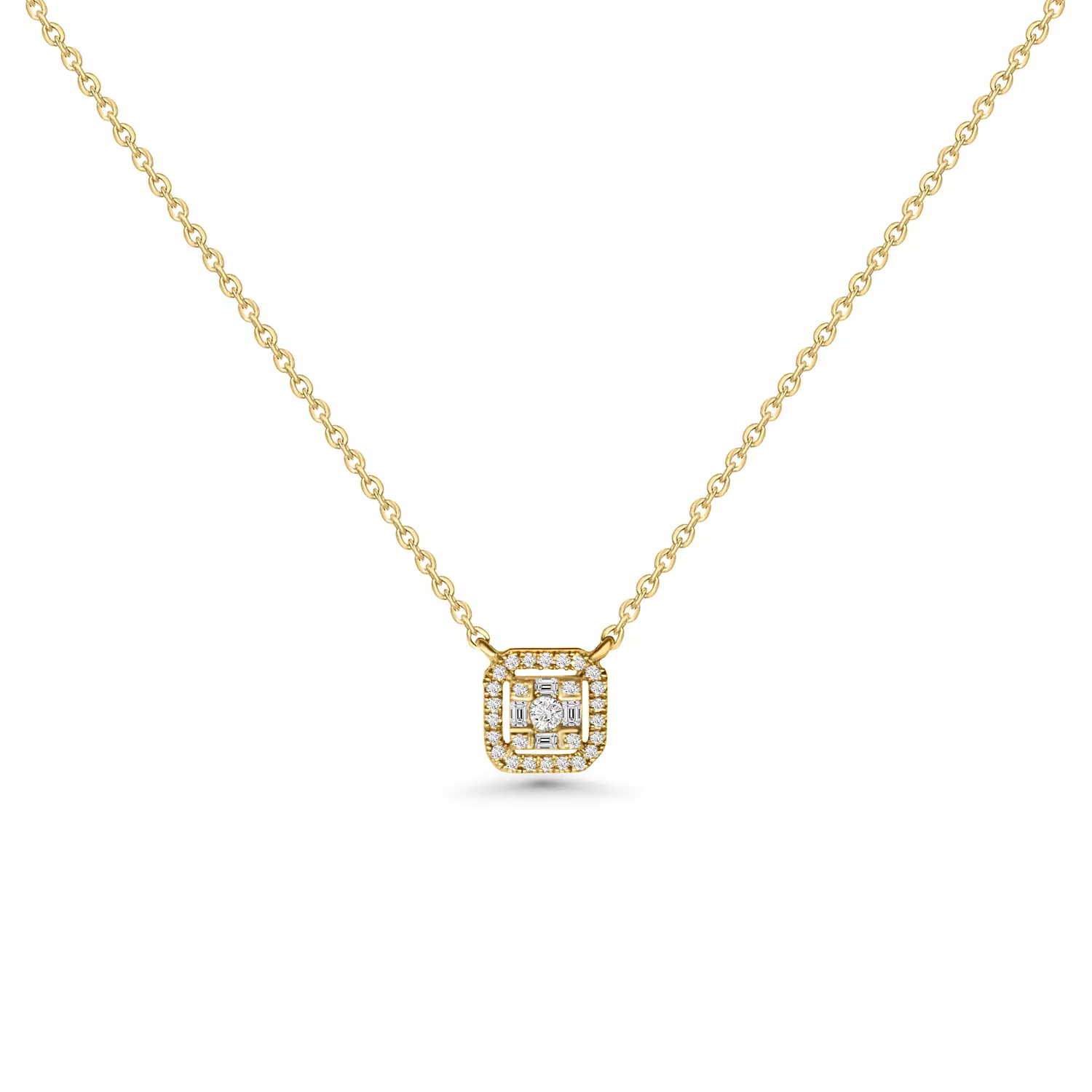 Carré diamond pendant - np28 hover image