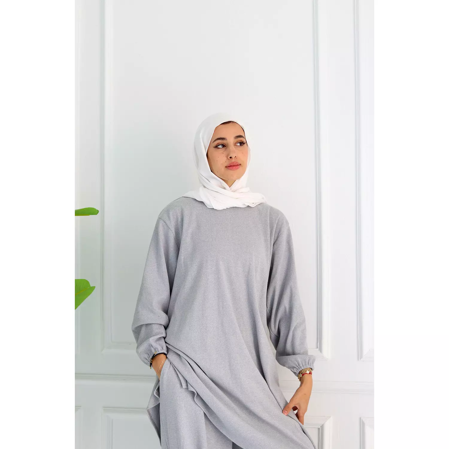 Light Grey Set Tunic & Pants 11