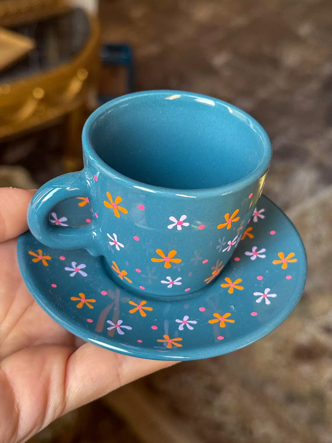 Coffee Cup " Teal " ( By Order )  1