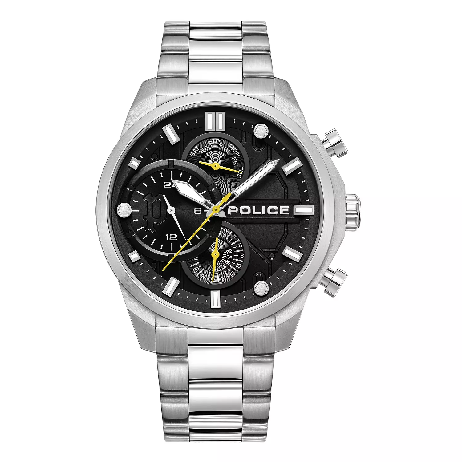 Police Watches Reactor Mens Watch with Steel Metal Bracelet PEWGK0039204 hover image