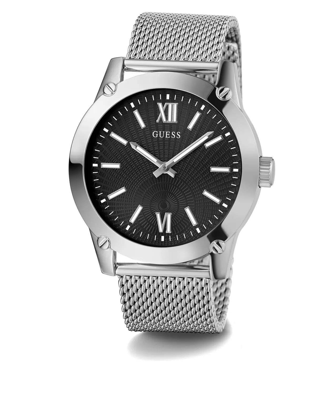 GUESS GW0629G1 ANALOG WATCH  For Men Silver Stainless Steel/Mesh Polished Bracelet  3