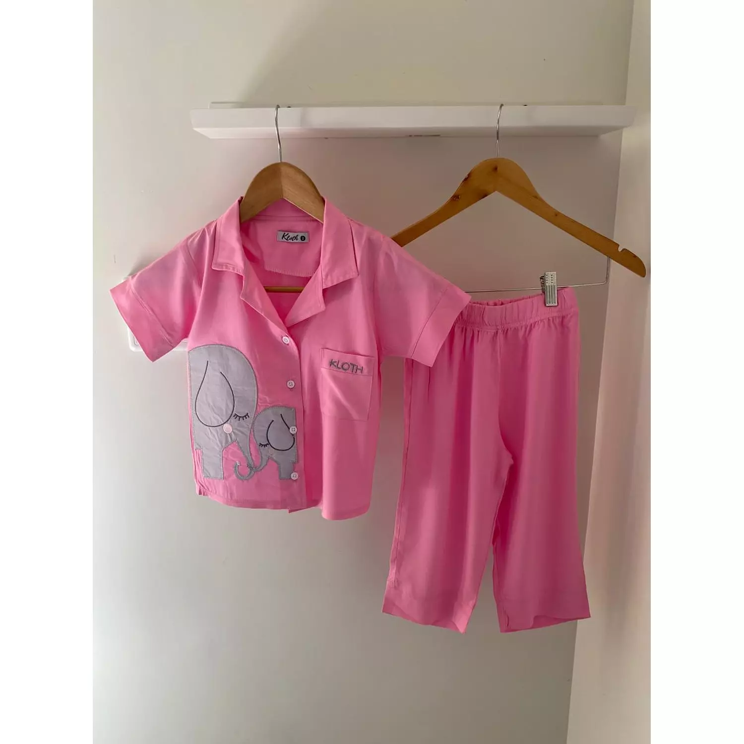 pink elephant summer pajamas  2