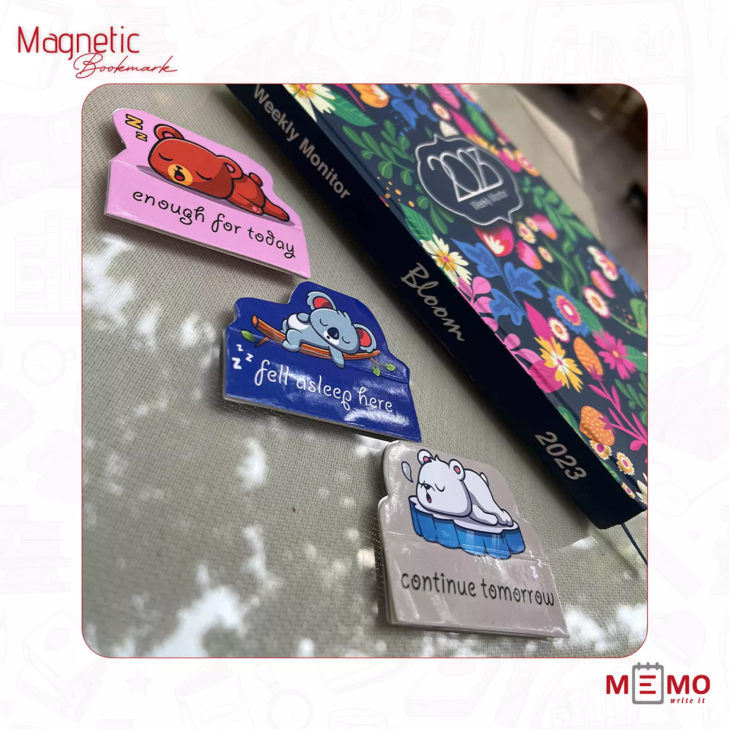 Memo  Magnetic Bookmarks "Sweet Bears" (3 pcs) 6