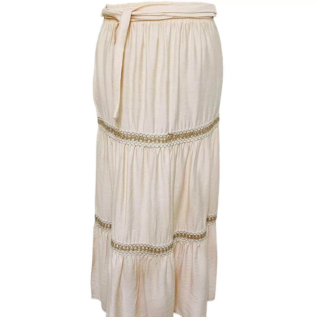 Begie cotton linen skirt with Joubert strap