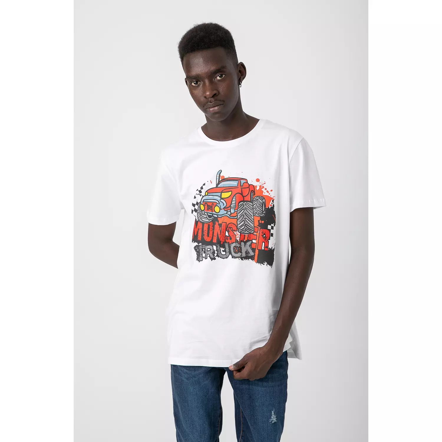 BASIC FIT 'CAR' PRINT T-SHIRT hover image