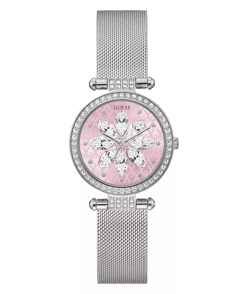 GUESS GW0032L3 ANALOG WATCH For Women Round Shape Silver Stainless Steel/Mesh Polished Bracelet