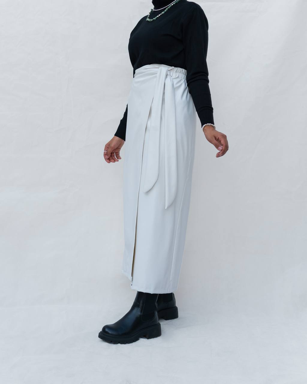 White Leather Skirt 2