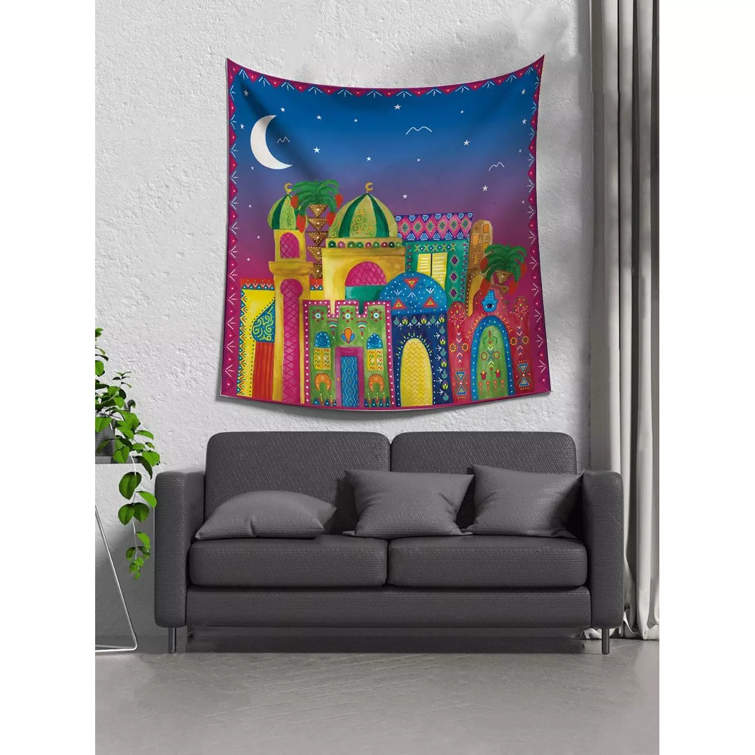 Nubian Houses Tapestry hover image