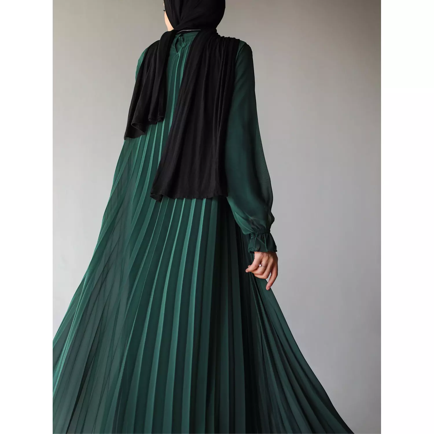 Green Cloach Pleataed Dress 2