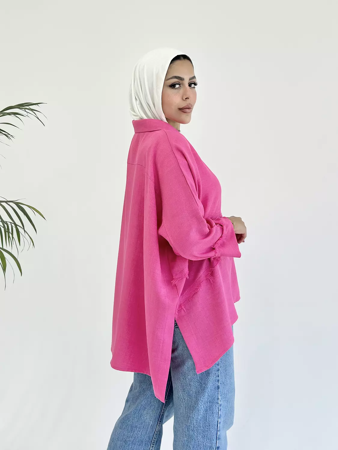 EFFORTLESS BLOUSE IN FUSCHIA 2