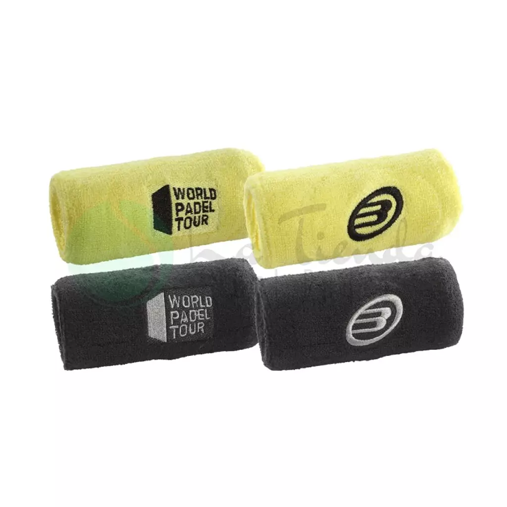 WRISTBAND BULLPADEL LEMON YELLOW/BLACK (Pack of 2)