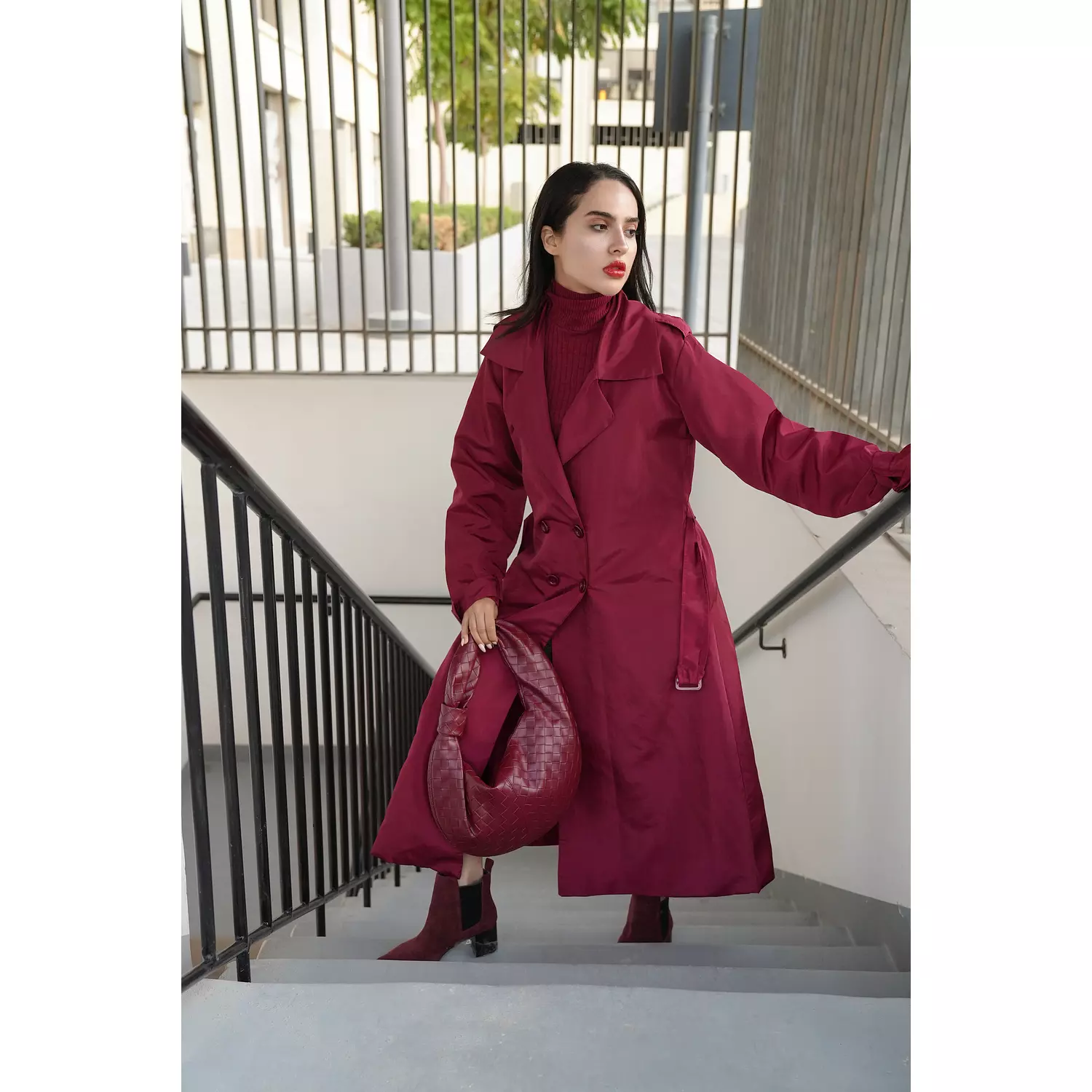 Double breasted trench coat 1