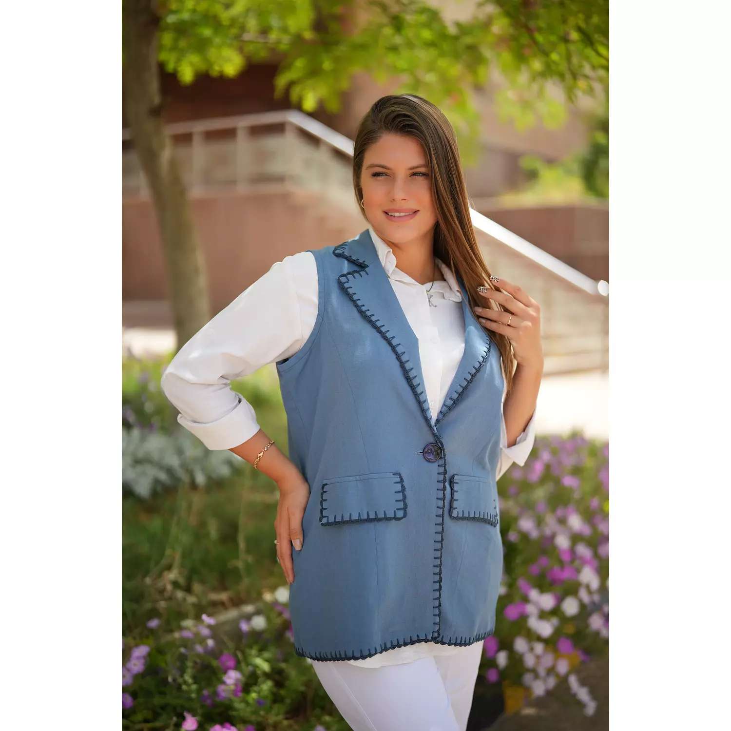 Pure Linen Vest 12