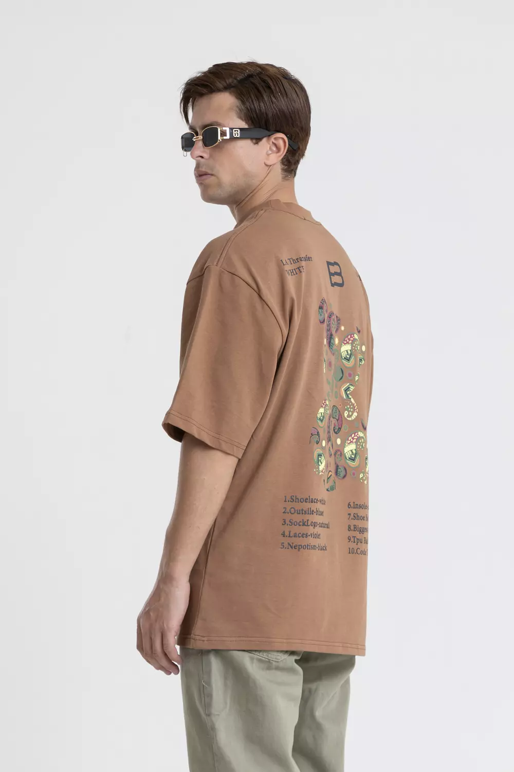 OVERSIZED COTTON T-SHIRT WITH PRINT BACK & FRONT 4