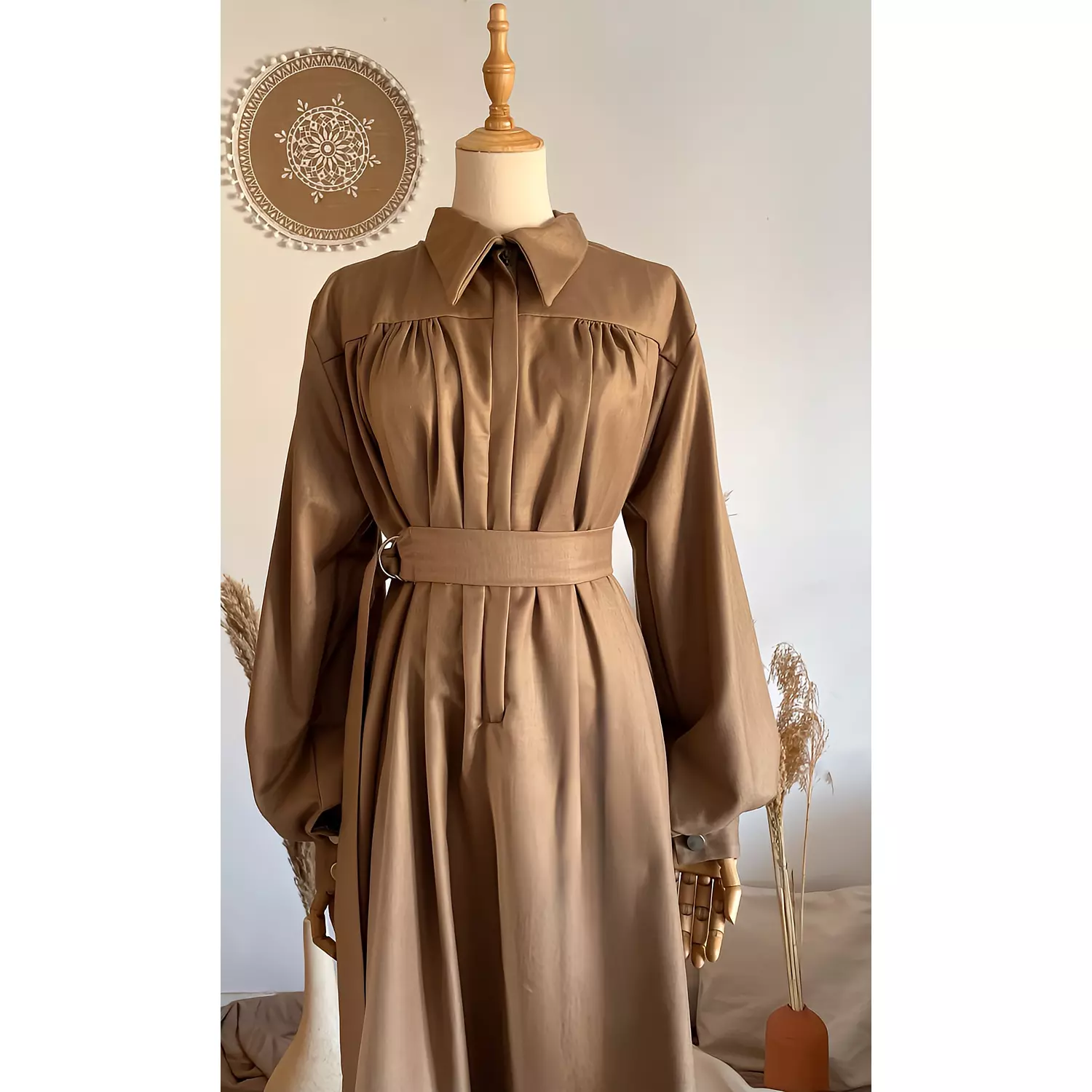 Beige Wool Dress 0