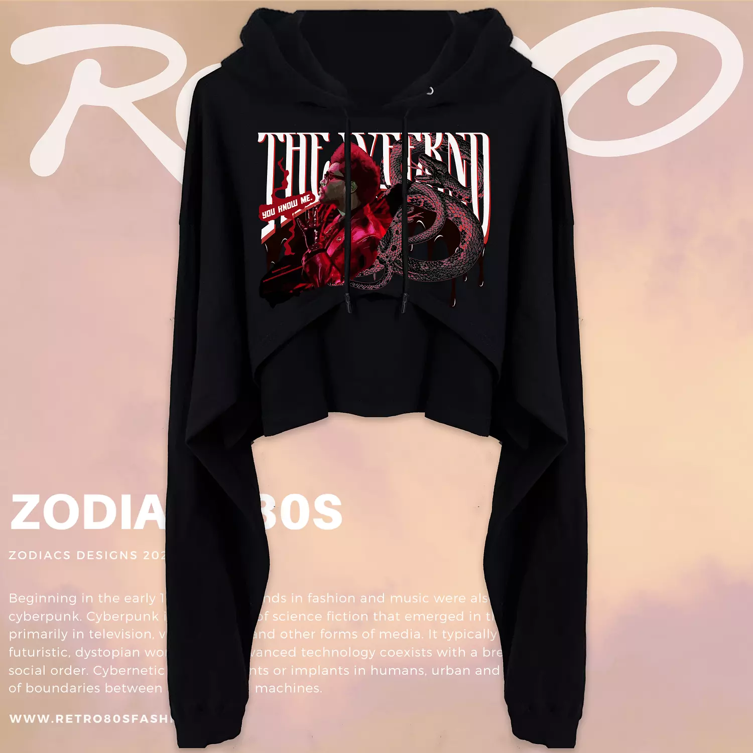 The Weeknd Cropped Hoodie  hover image