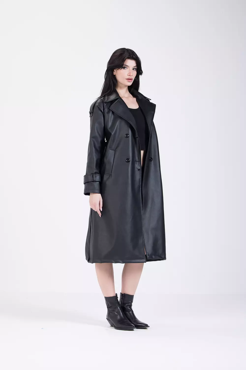 Diva Furry Leather Coat 8