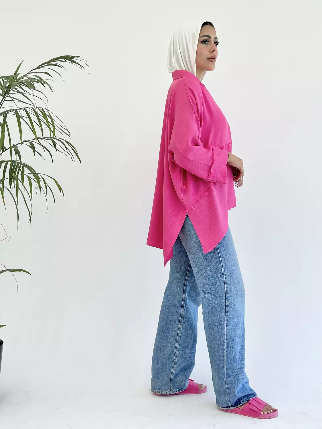 EFFORTLESS BLOUSE IN FUSCHIA-2nd-img