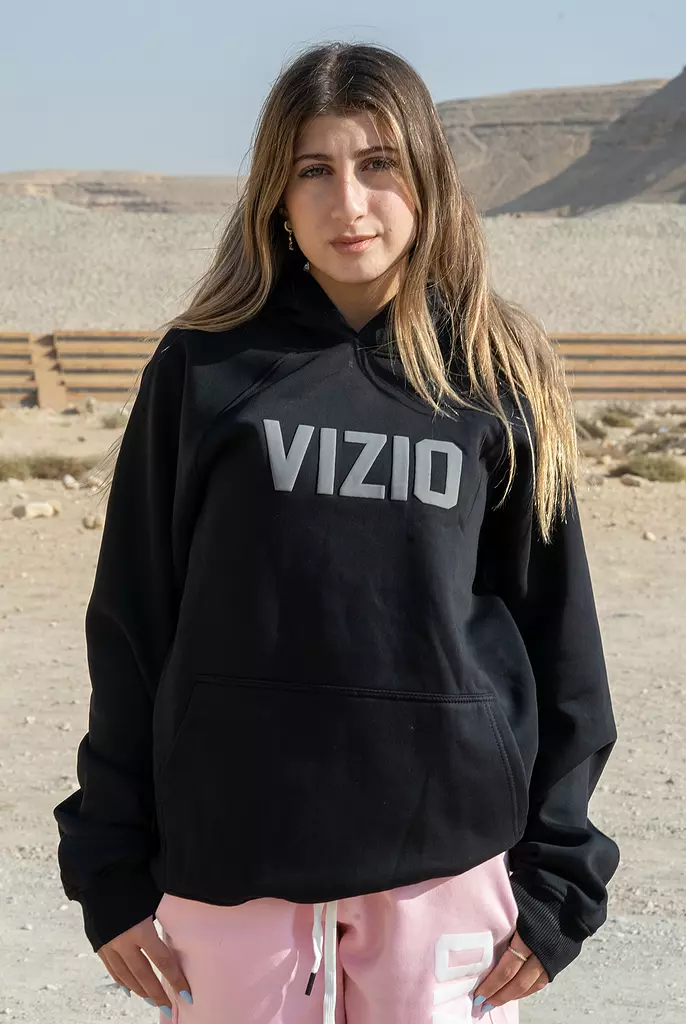 Black " V " Hoodie