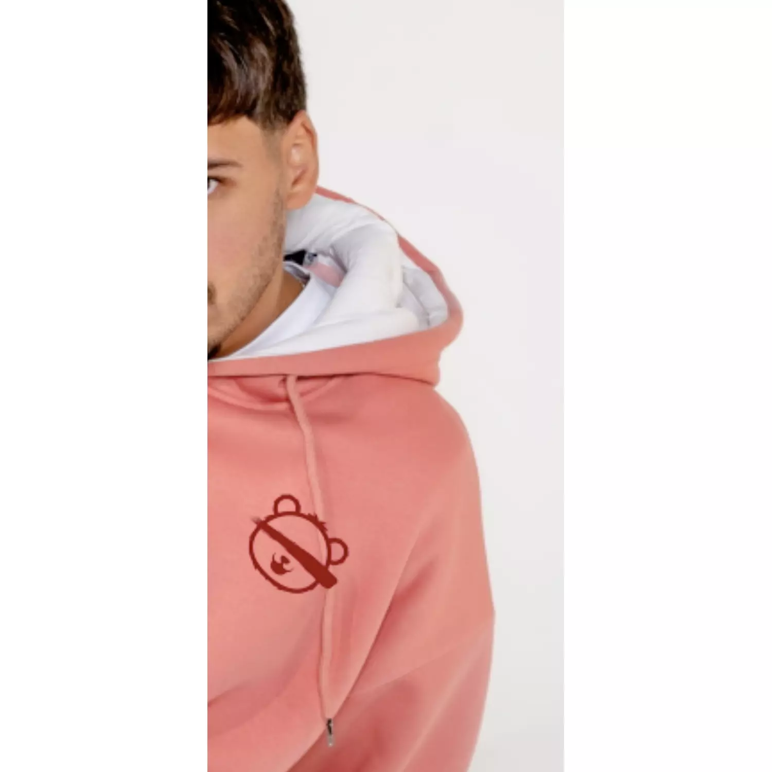 Pink unisex hoodie  6