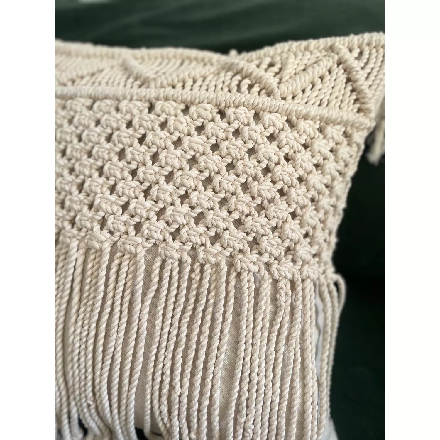 Fence  Cotton Macrame Cushion   1