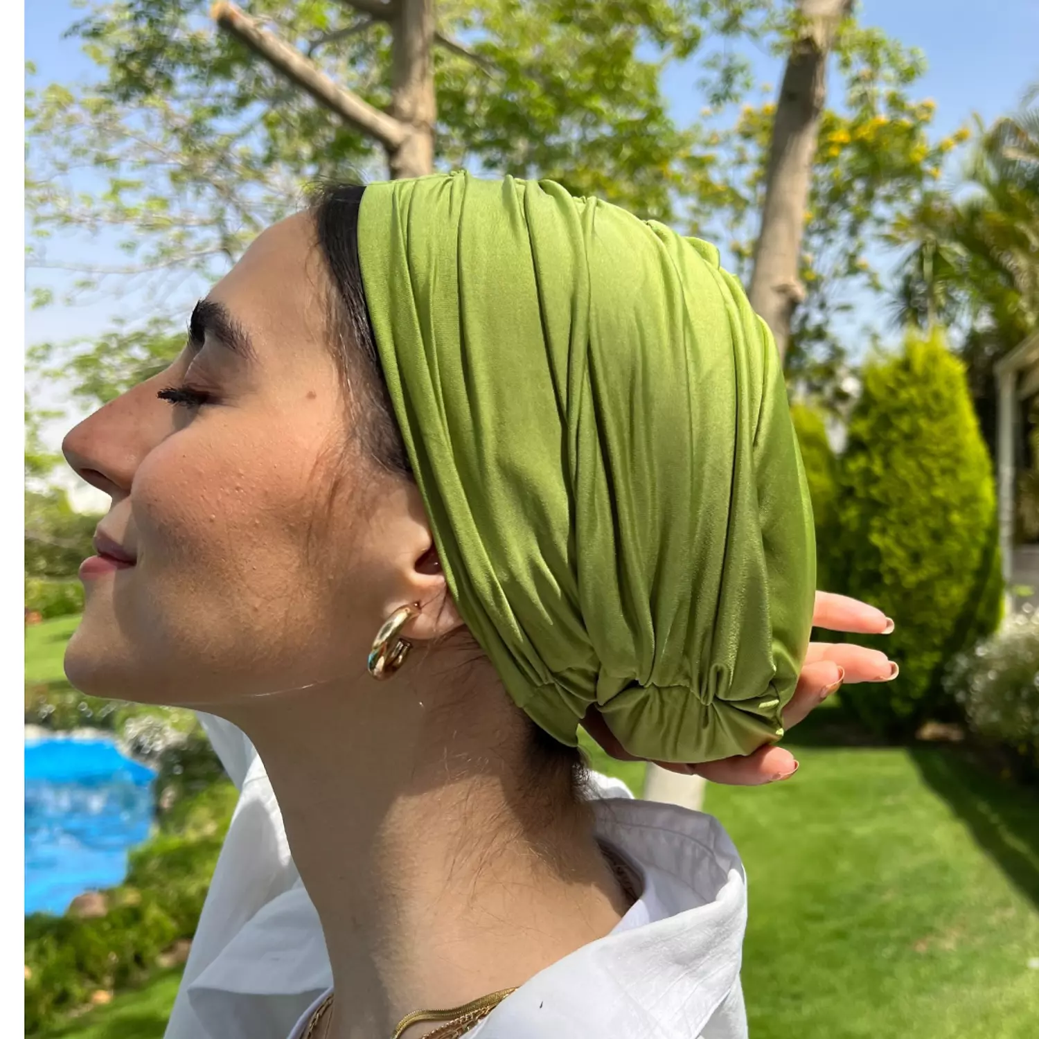 The lime green turban hover image