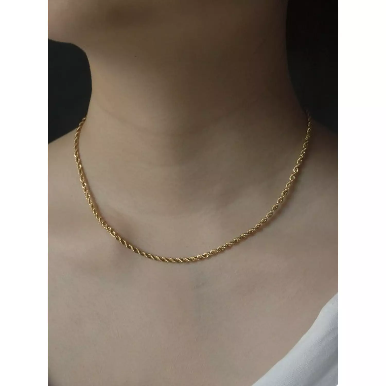 Thin Gold twisted chain-2nd-img