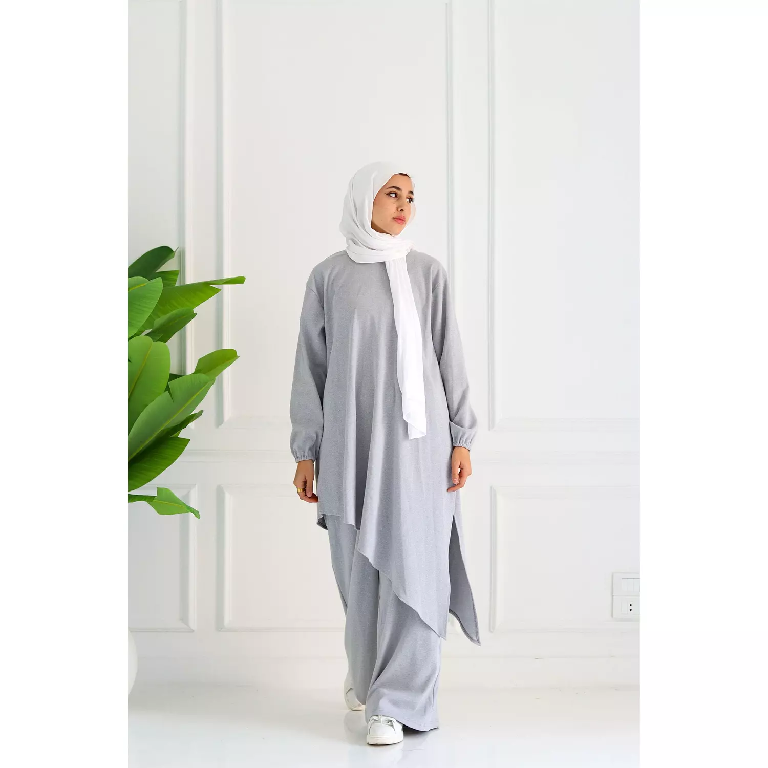 Light Grey Set Tunic & Pants 4