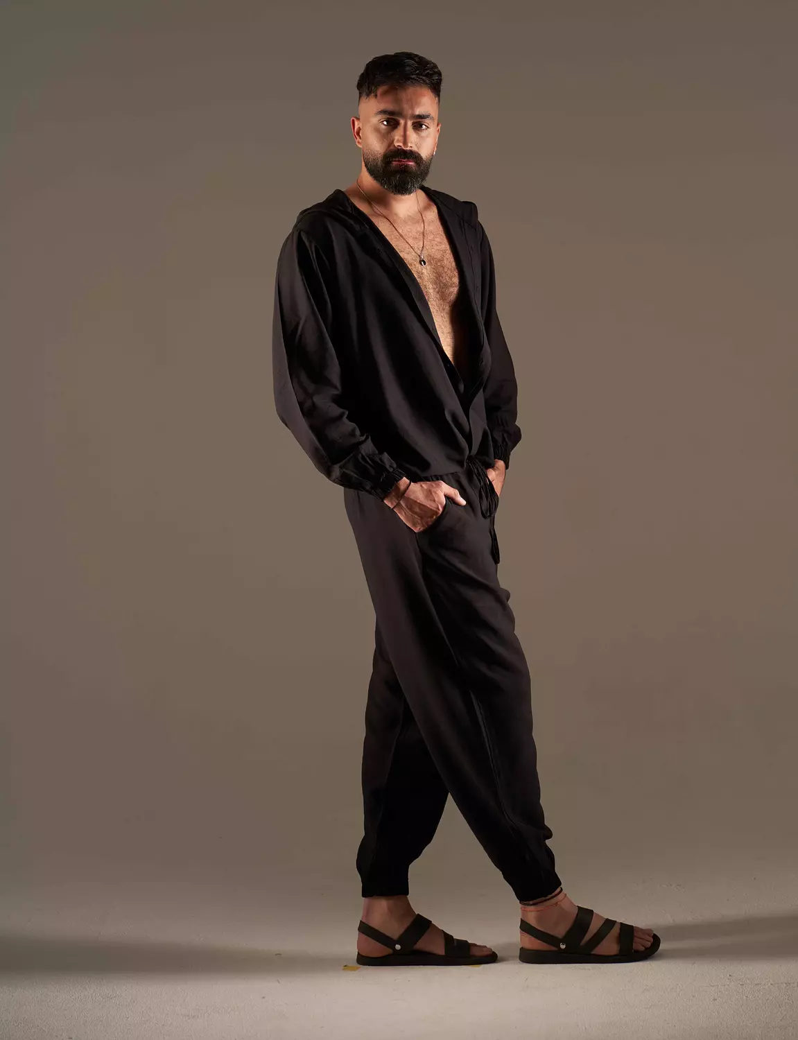 Black Lenin Oversized Jumpsuit 3