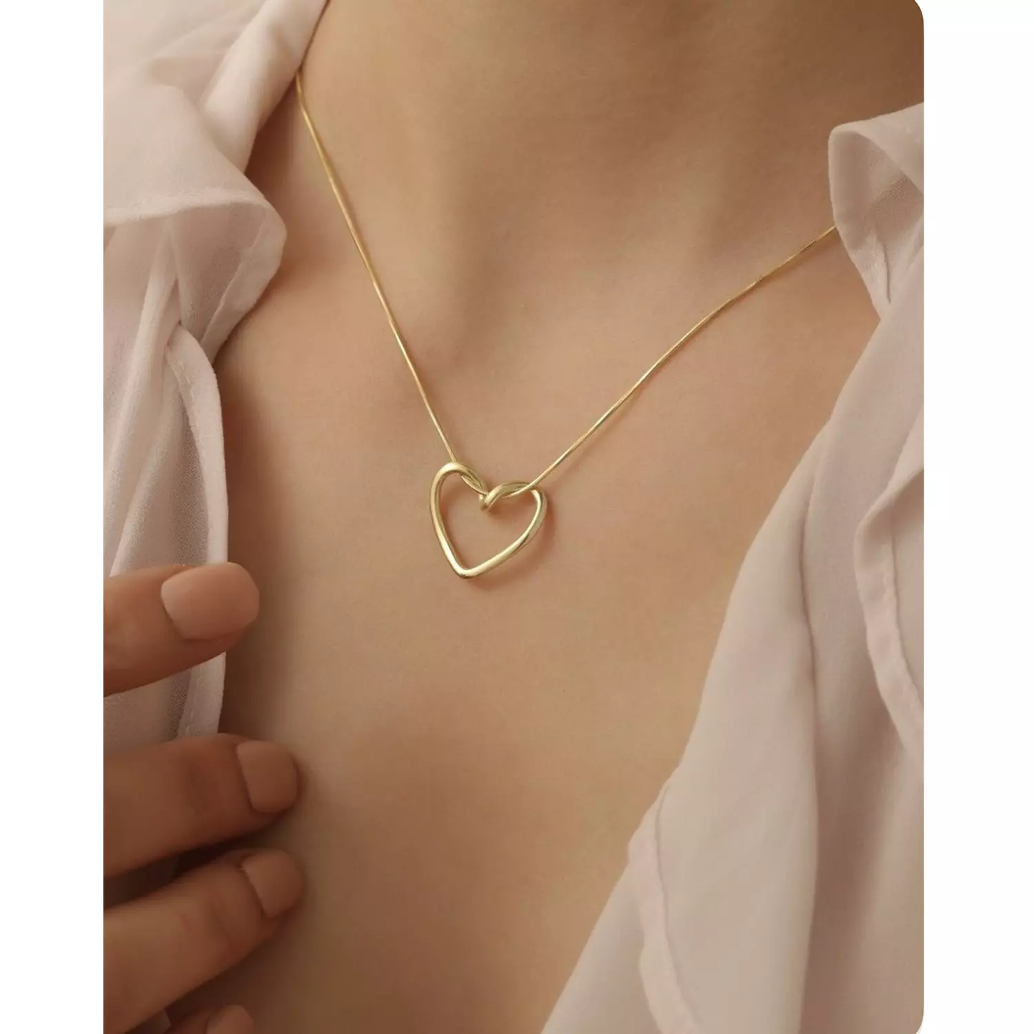 Open Heart Necklace  2